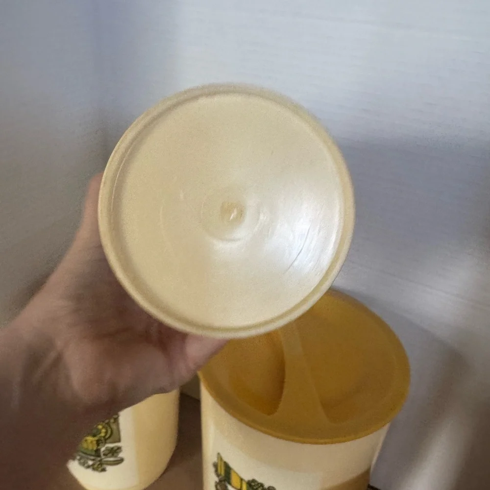 Groovy Retro Plastic 8pc Nesting Canister Set 1970’s